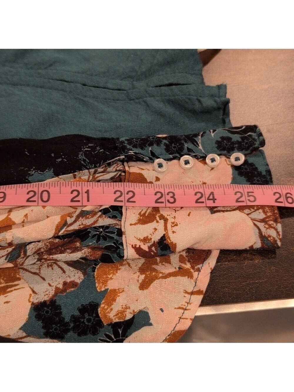Free People Mikayla Floral Print Tunic Top Green XS - Picture 10 of 10